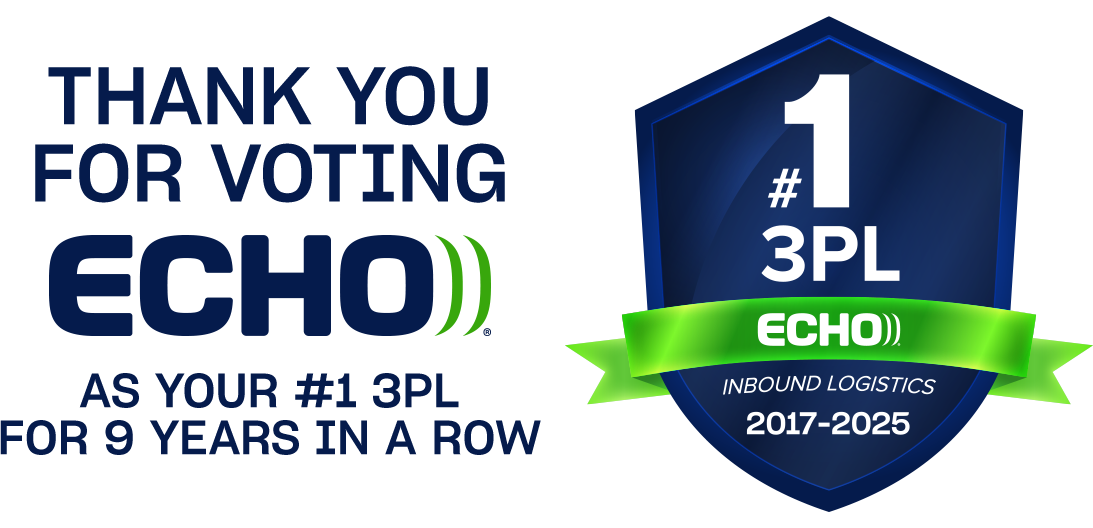 Thank you for voting Echo as your #1 3Pl for 9 years in a row